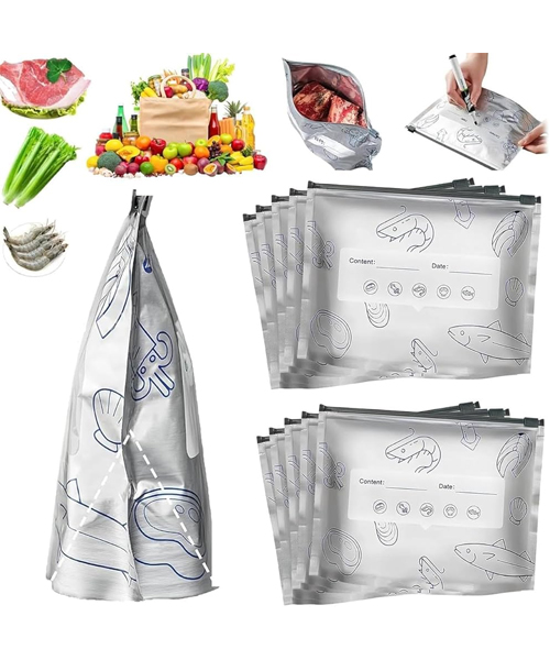 ২৪ পিস অ্যালুমিনিয়াম ফয়েল ফ্রেশ ব্যাগ (৩ সাইজ কম্বো প্যাক)