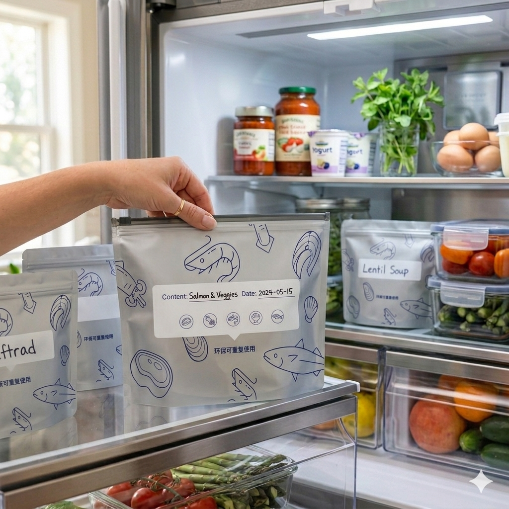 ১২ পিস অ্যালুমিনিয়াম ফয়েল ফ্রেশ ব্যাগ (৩ সাইজ কম্বো প্যাক)